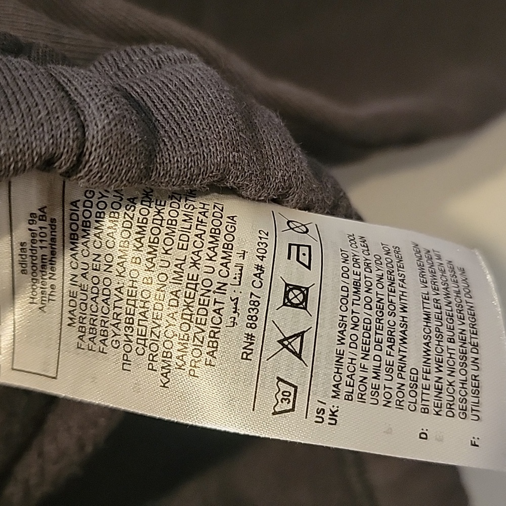 Adidas Cropped Half-Zip Sweatshirt, Dark Grey, Small, NWOT - Picture 7 of 9